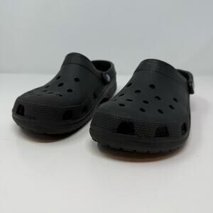 Crocs Women's 10 Men's 8 Black Slip On Unisex Sandal Summer Travel Beach Comfort